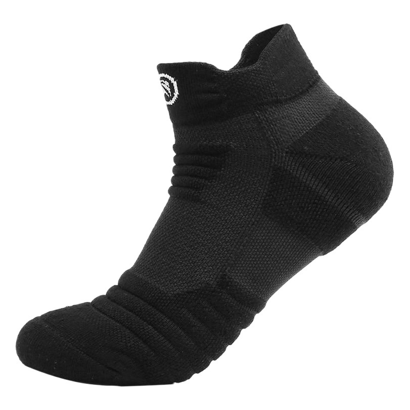 Elite Basketball Socks Men's Short Boats Socks Thickened Towel Bottom Sweat Absorbing Breathable Outdoor Running Towel Sports Socks