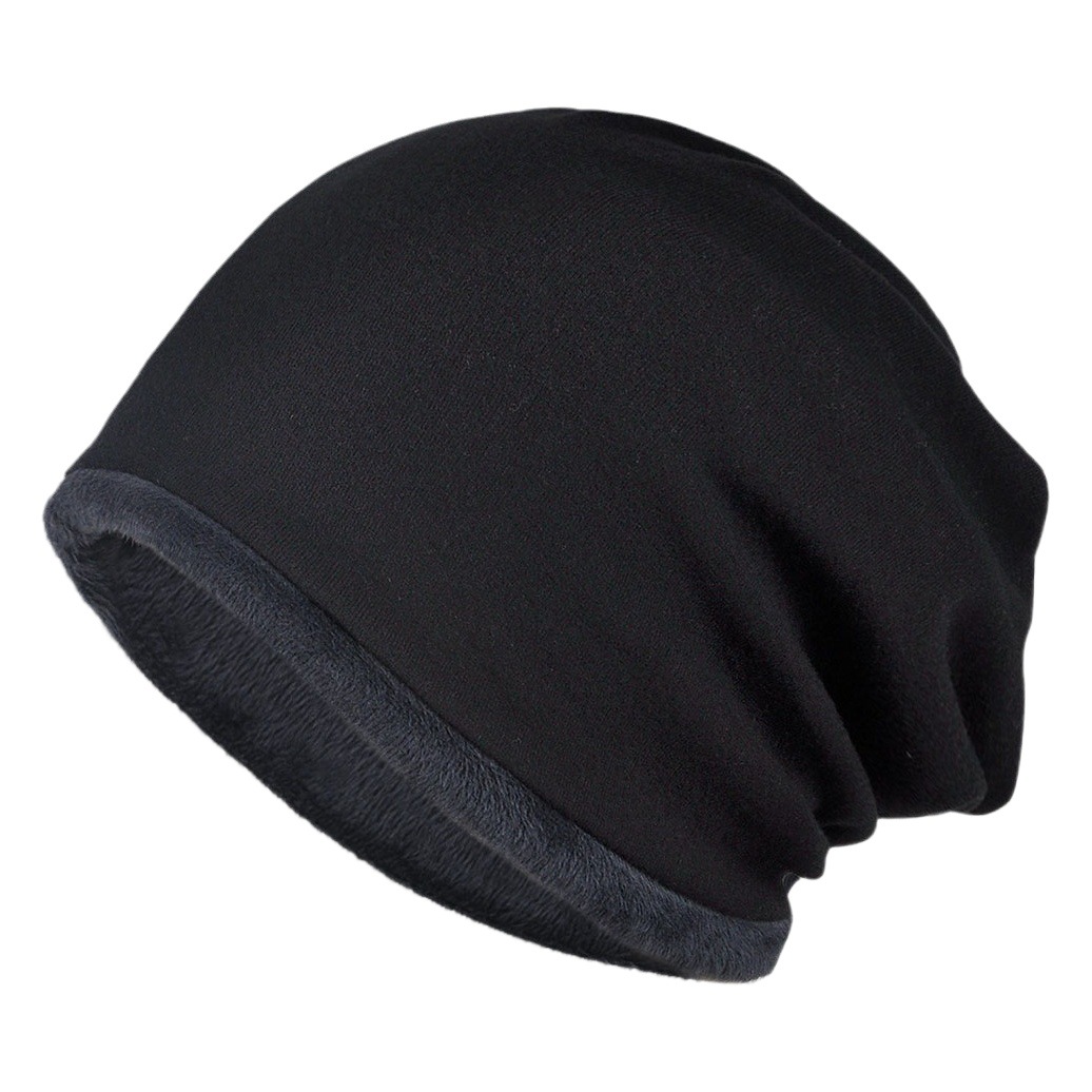 Winter Pullover Hat for Men and Women, Cotton Pure Color, Versatile Face-Slimming Cycling Windproof and Warm-Proof Baotou Hat, Pile Hat Amazon