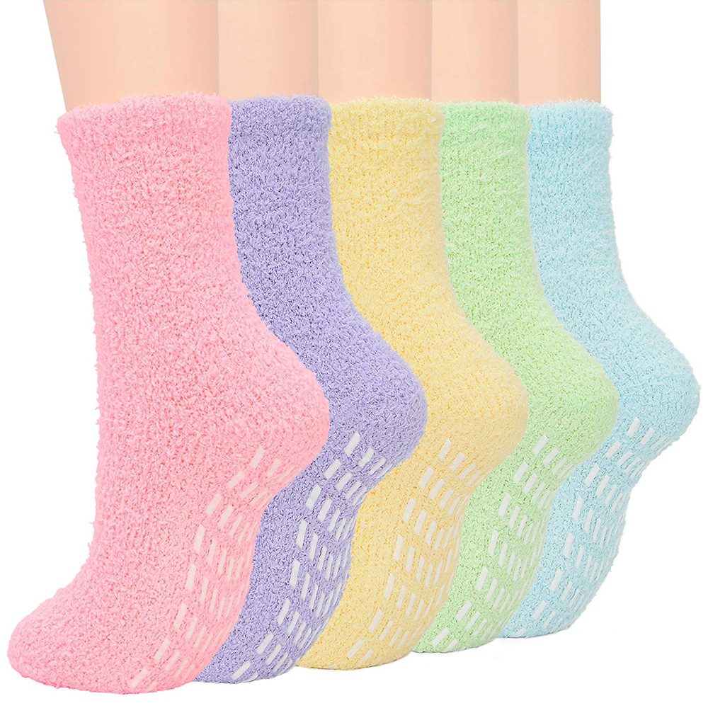 Picture of Coral fleece anti-lint Amazon hot floor socks in autumn and winter thick warm sleep socks KC01