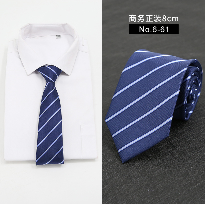 Picture of New Style Tie Men's Formal Business Casual Simple Style Solid Color Striped Arrow-Shaped Tie Manufacturer Ready Stock Wholesale