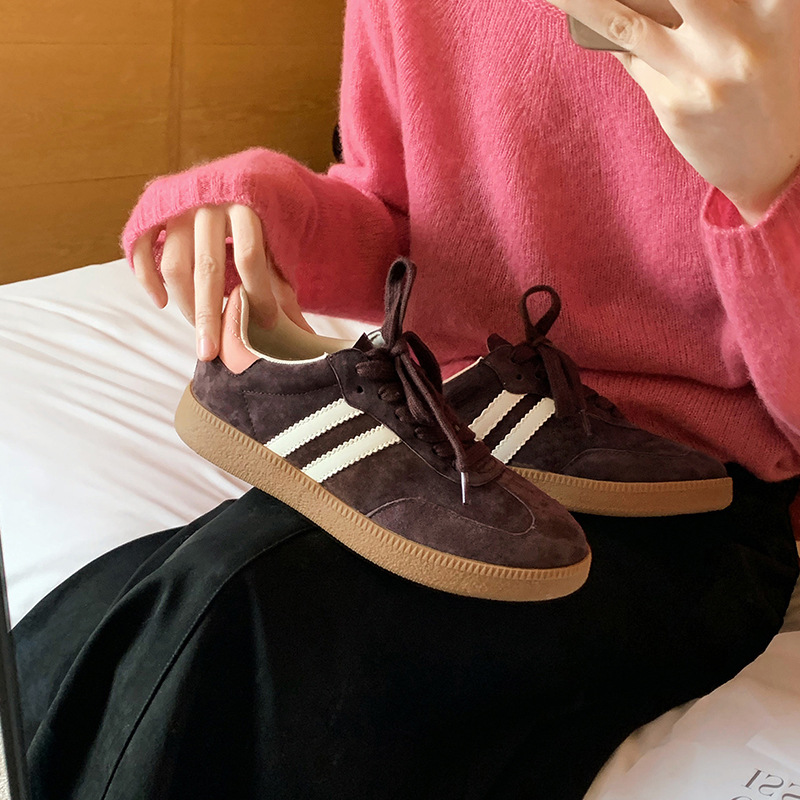 Grape mom studiolee classic color matching all-match lace-up fashionable sports casual platform sneakers women's fashionable autumn and winter