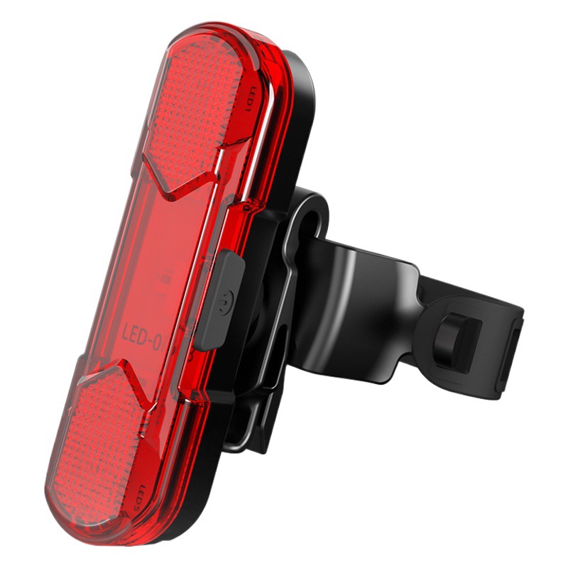 Bicycle tail light cross-border highlight rechargeable light mountain bike USB tail light rotatable warning night riding tail light