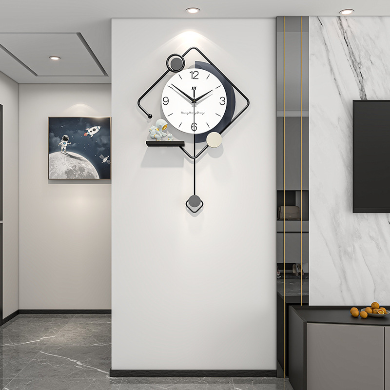 Picture of Modern personalized creative clock high-grade wall-mounted home dining room entrance background decoration hanging clock living room simple