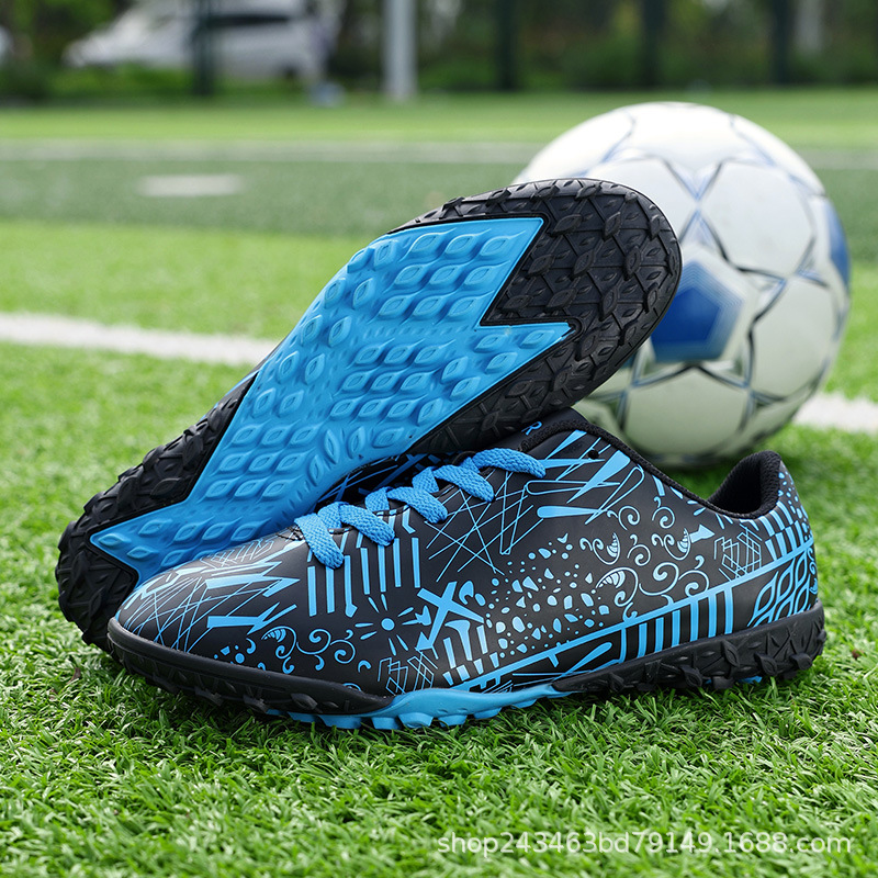 Picture of Factory straight hair football shoes broken nails TF breathable artificial grass football shoes professional competition training shoes cross-border style