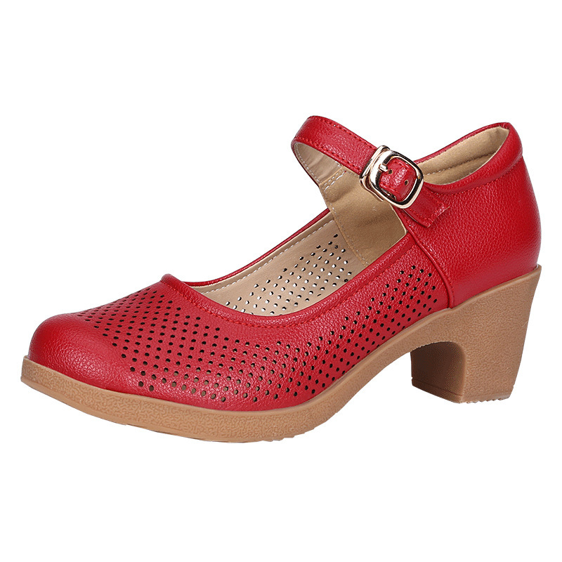 Picture of 2025 Thick Heel Dance Shoes Women's Shoes European and American sneaker Dance Shoes Soft Sole Square Dance Shoes Single Shoes Sandals High Heels