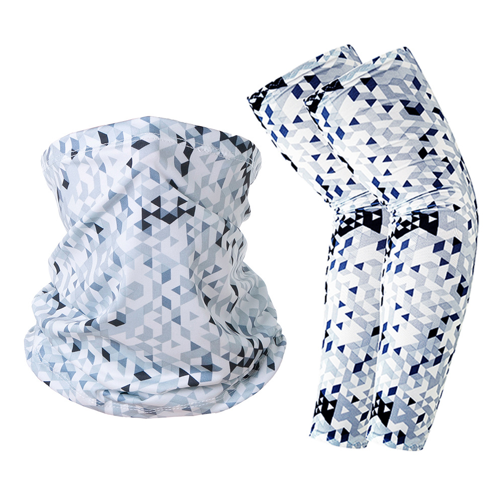 Picture of Ice Silk Sun Protection Sleeves Magic Headscarf Set Summer Sun Protection Cycling Sports Outdoor Equipment Combination Spot Wholesale
