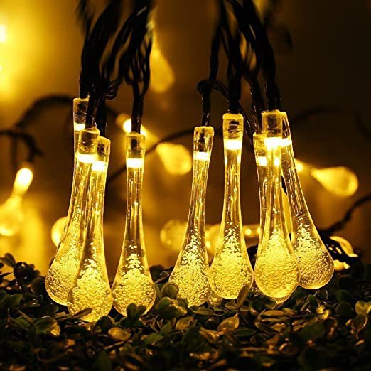 Picture of LED solar light string Bubble Ball water drop light string outdoor landscape courtyard holiday decoration Christmas lights string lights
