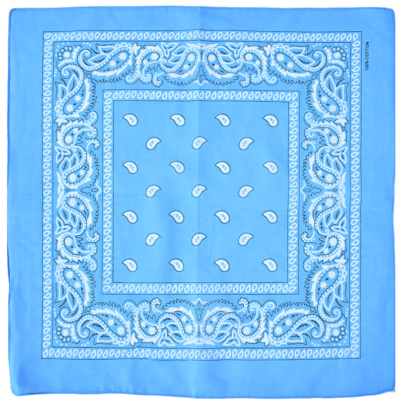 Picture of Factory Wholesale European and American Cashew Flower Square Scarf Outdoor Sports Cycling Hip-Hop Spot Pure Cotton Insect Printed Headscarf