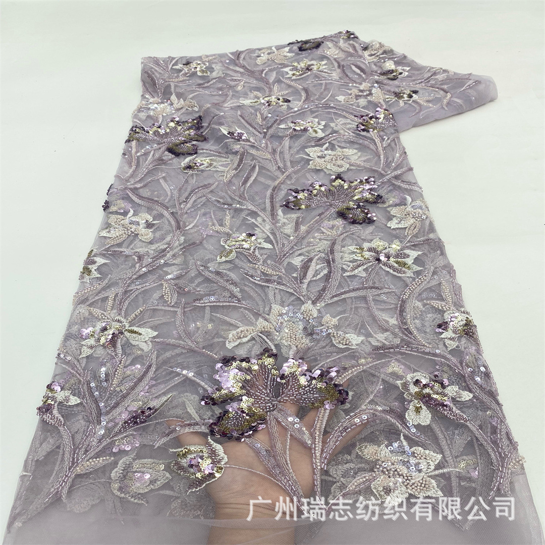 Picture of Fashion Dress Export European and American Lace Sequin Embroider Lace Fabric Embroider Lace Fabrics