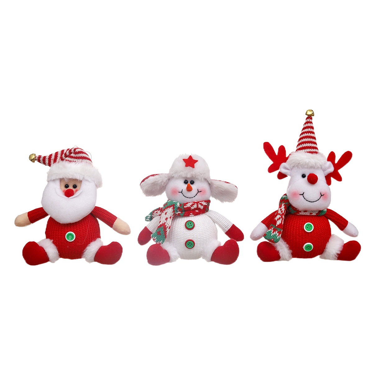 Christmas decoration knitted hat old Elk doll pendant Lei Feng hat snowman doll Christmas tree ornaments accessories