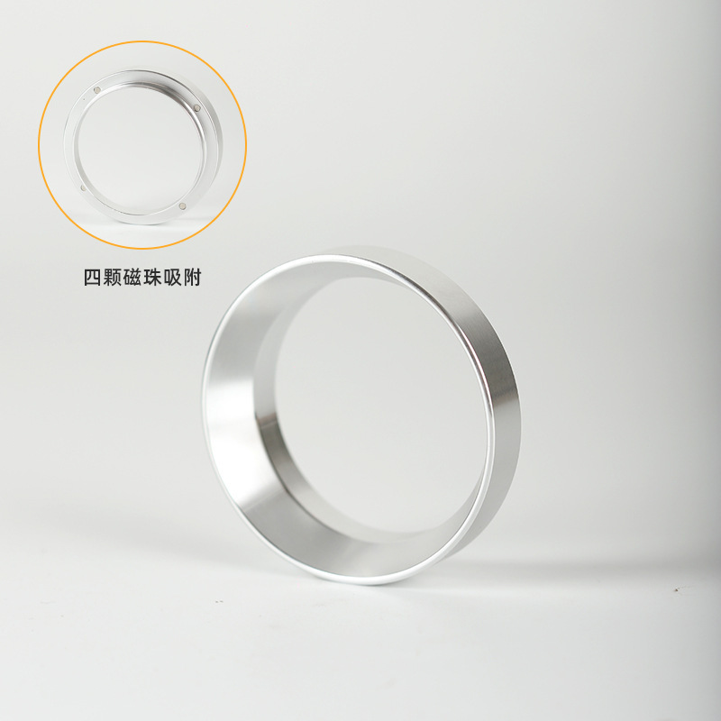Picture of Coffee powder ring 51 aluminum alloy with magnetic anti-fly powder ring Italian coffee American grinder cloth powder 58mm universal