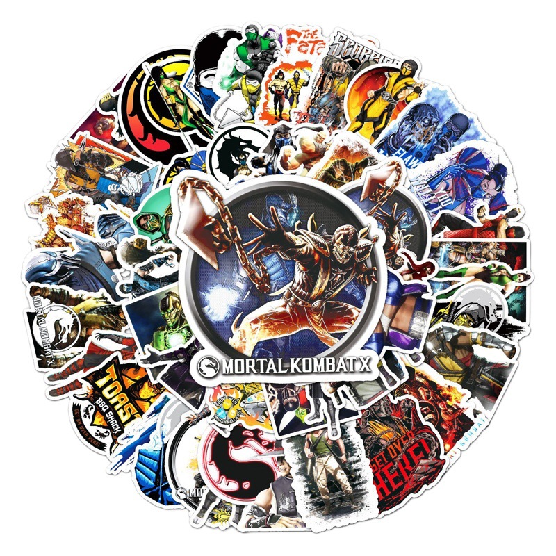 50 real person quick hit personality cross-border game goo card hand account waterproof decoration skateboard cup luggage sticker