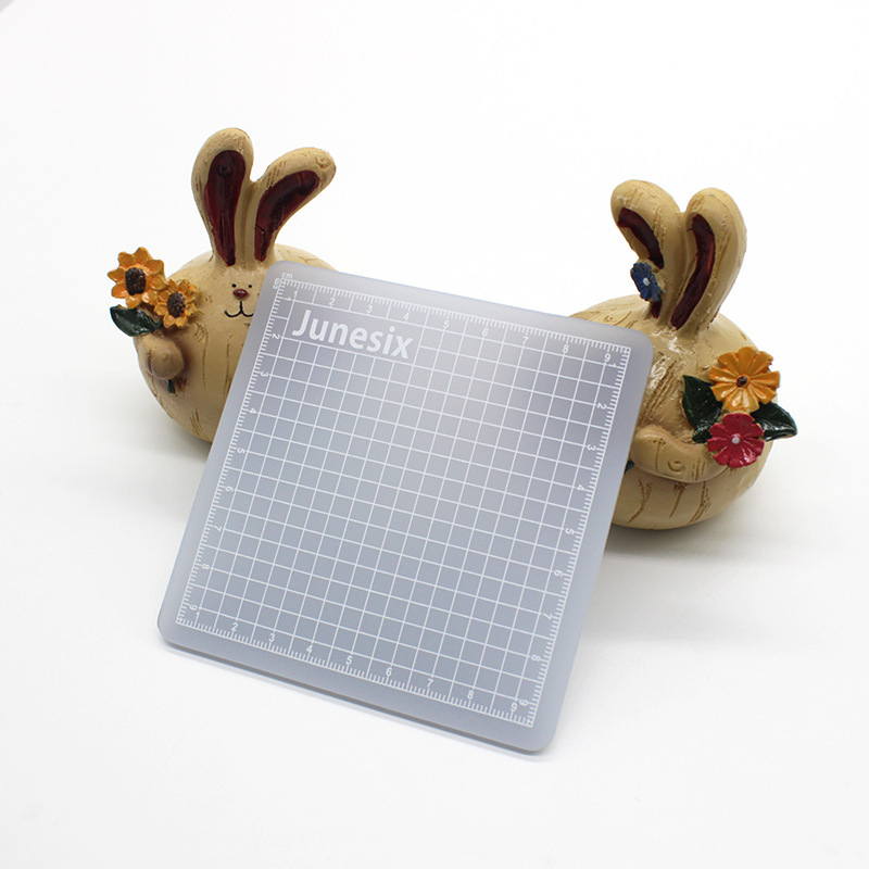 Picture of Junesix Translucent Cutting Pad Board Hand Account Sticker Cutting Pad Board Rubber Seal Pad Board Cutting Board