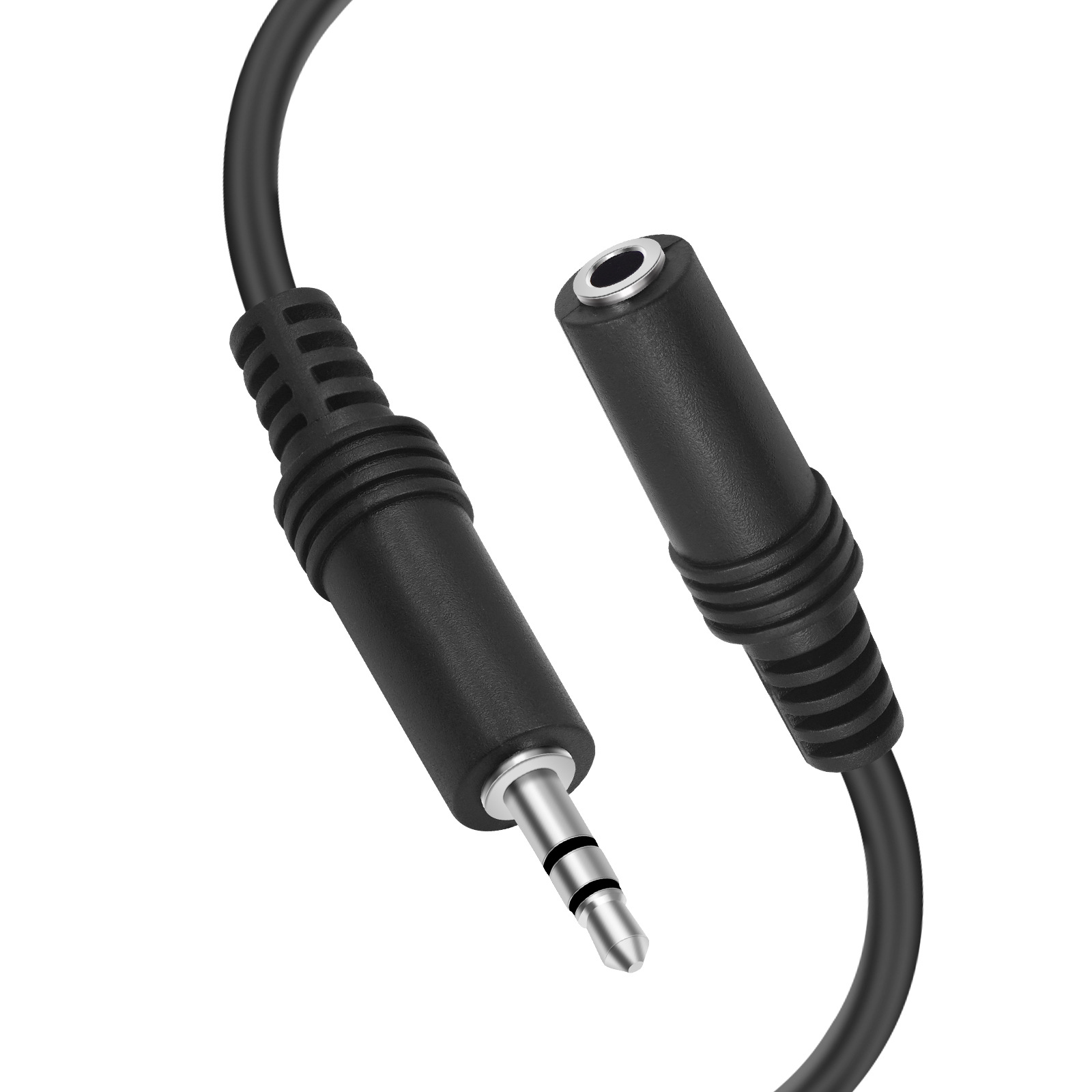 in stock all copper 0.5 m 1 m stereo 1/8 TRS 3.5mm male to female headset microphone extension cable