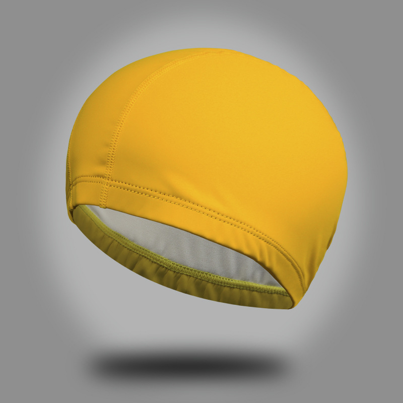 Picture of Pu swimming cap factory wholesale high elastic waterproof breathable head large swimming cap adult men and women PU coated swimming cap