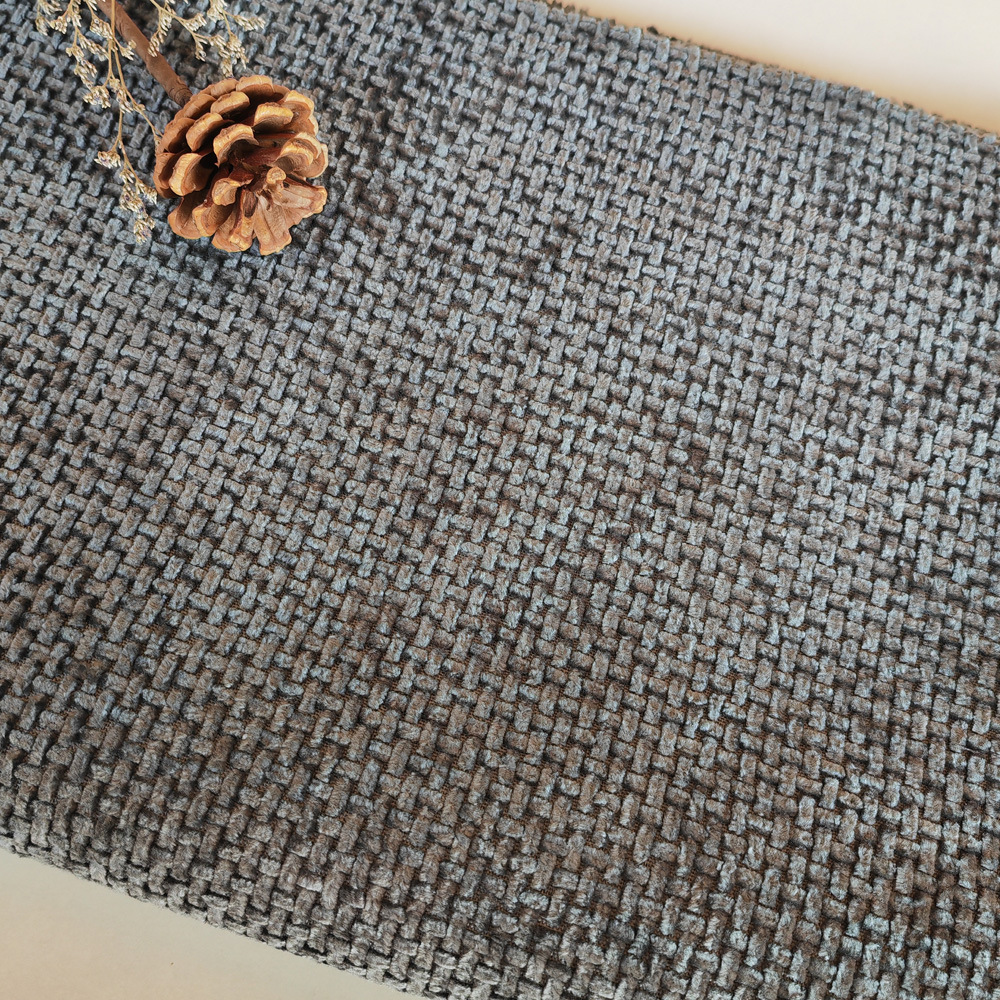 Picture of F508 in stock Straight Supply Oblique Fishing Net Pattern Chenille Sofa Cotton Linen Fabric Sofa Cover Pillow Cushion Linen Fabric