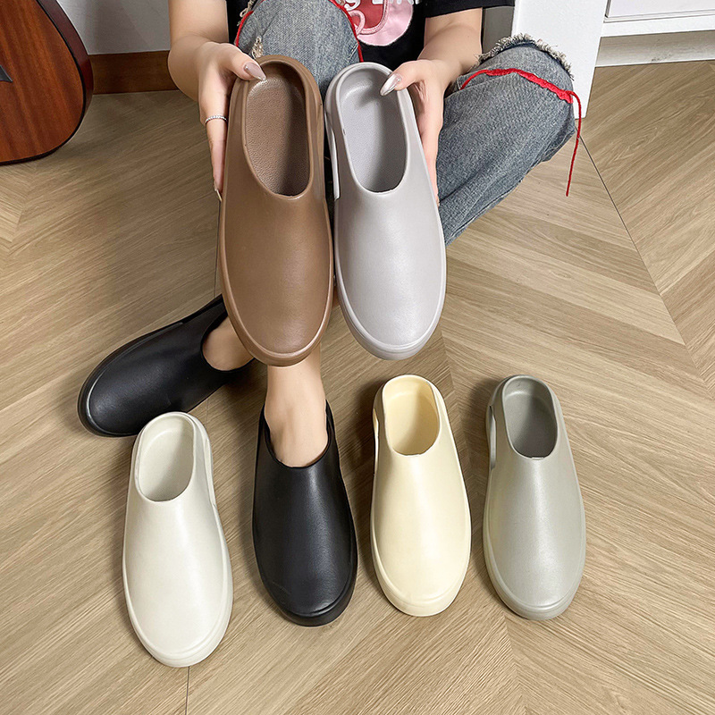 Picture of Baotou Lazy Slippers for Men and Women Non-slip Lightweight Comfortable Outer Wear Breathable All-match EVA Integrated Hollow Waterproof Work