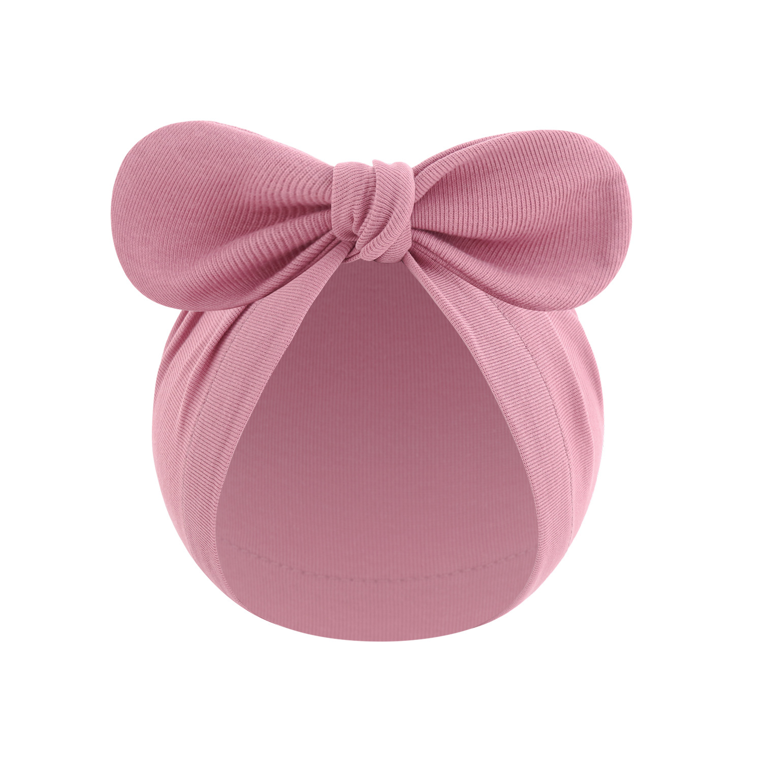 Picture of New children's solid color turtle cap baby Indian cap baby ball knotted cap ins Europe and America wholesale rabbit ear cap