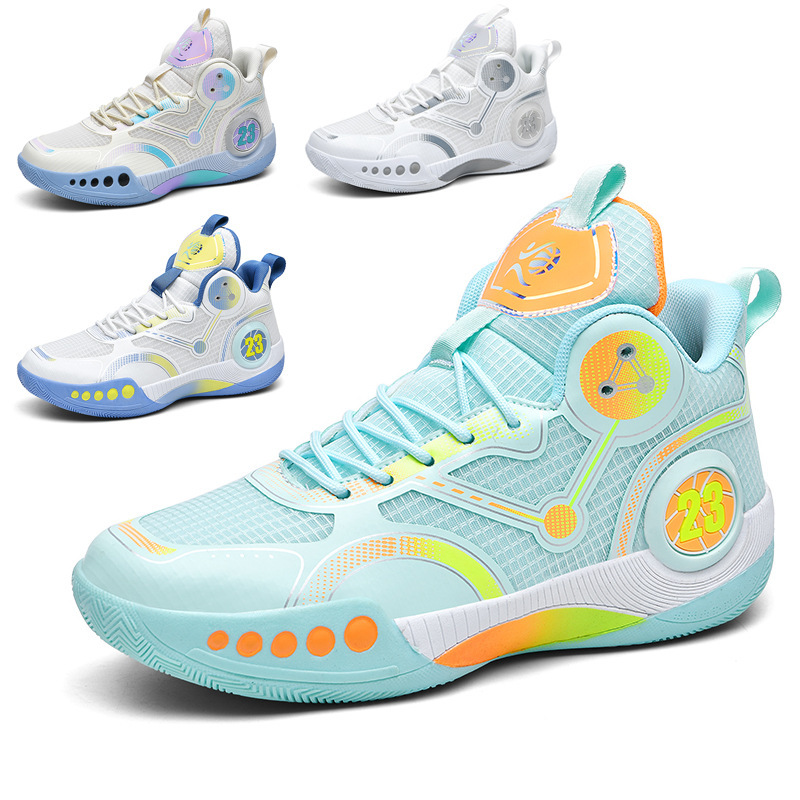 New Basketball shoes men's high-top combat boots breathable non-slip wear-resistant shock-absorbing middle school student sneakers cement floor sneaker men