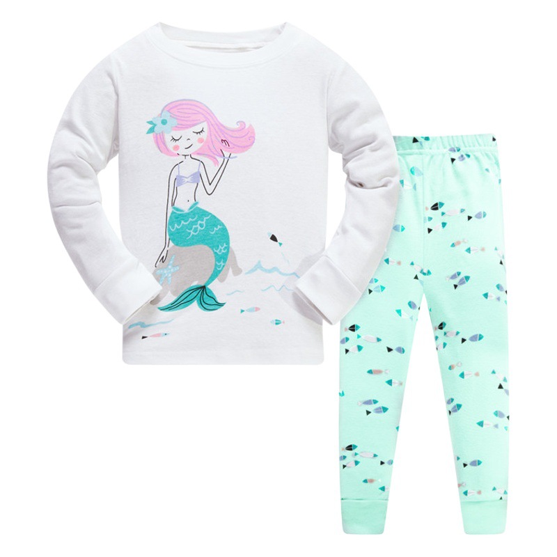 baby3-8Y long sleeve thread cotton children's pajamas home clothes air conditioning clothes a generation of hair and (whole hand) 8