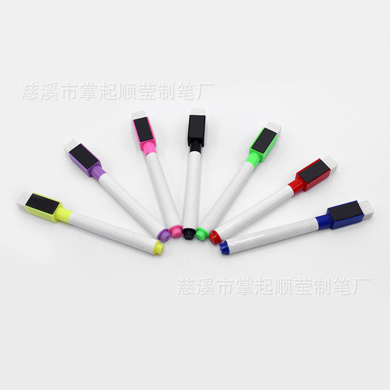 Whiteboard Pen with Magnetic Whiteboard Pen with Tape Brush Whiteboard Pen Erasable Pen Dry Erase Oil Pen Colorful with Brush