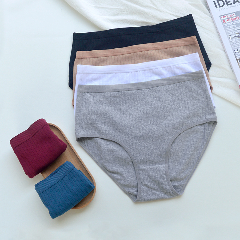 Picture of Amazon Butt Lifting High Waist Underwear Pure Cotton Women's Large Size Breathable Women's Briefs Pure Cotton High Waist Tummy Control Underwear Women