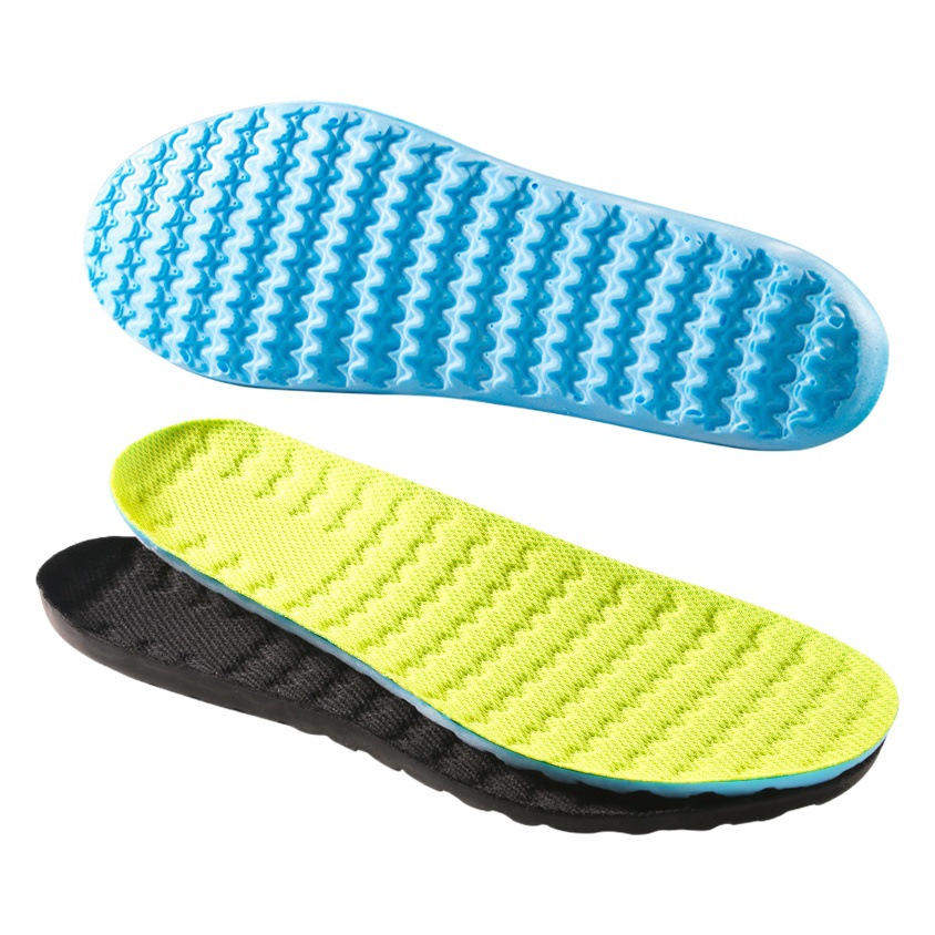 Water Ripple Sports Insole Feeling of Stepping on Dung Female Soft Bottom Super Soft Standing for a Long Time No Tired Pain Prevention Male High Elastic Shock Absorption Sweat Absorption Deodorant
