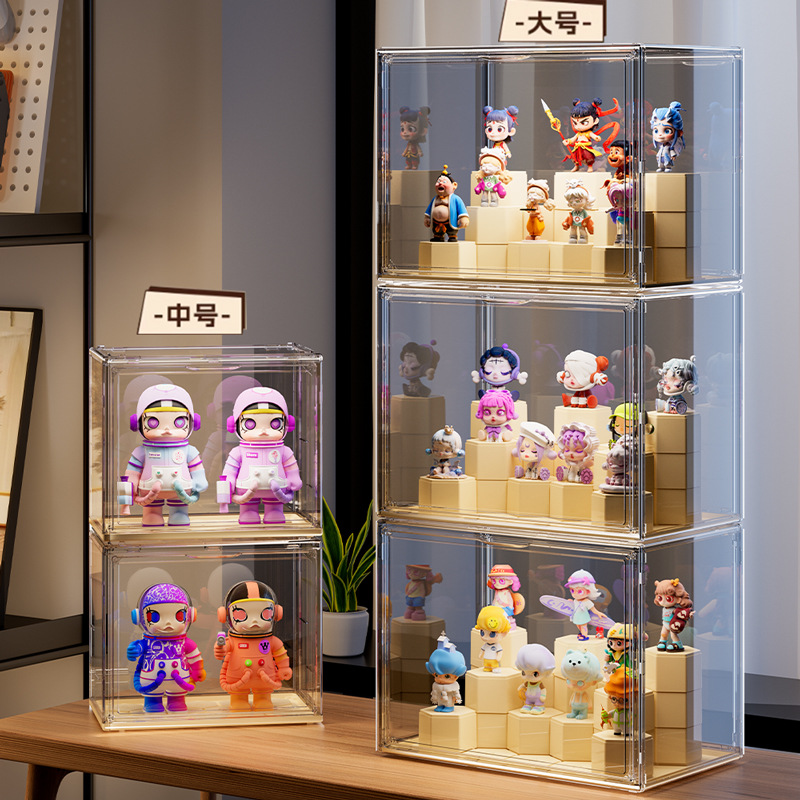 Picture of Blind Box Display Box Hand-Made Acrylic Storage Transparent Bubble Mart Display Cabinet Dust-Proof Box Toy Building Block Display