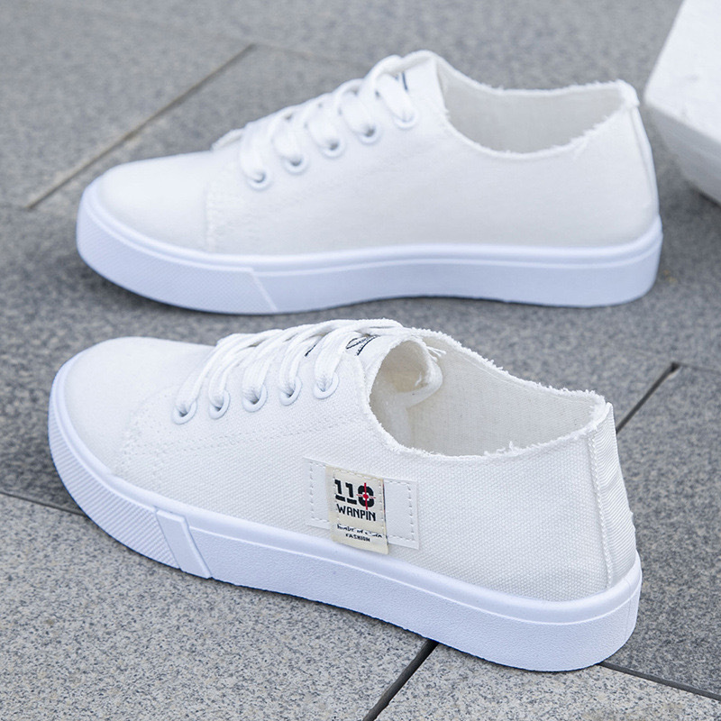 2024 Spring and Autumn Canvas Shoes New Korean Style All-match Flat Cloth Shoes Summer Thin Single-layer Shoes Female Student Ins Sneakers