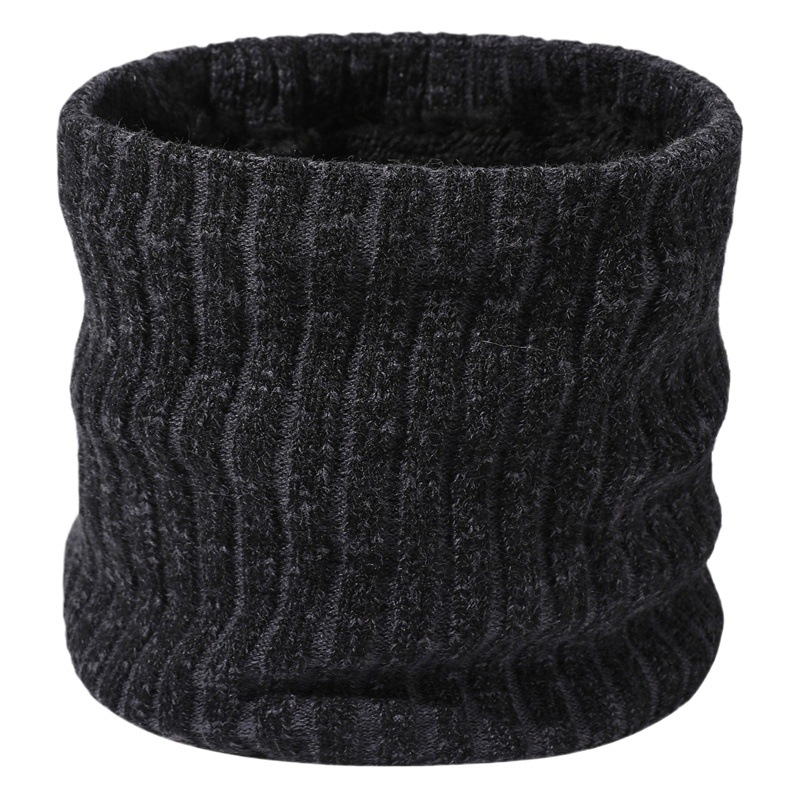 Autumn and Winter Velvet Warm Neck Scarf Stripesd Fashionable Winter Thickeneded Neck Cover Knitted Wool Neck Scarf for Men