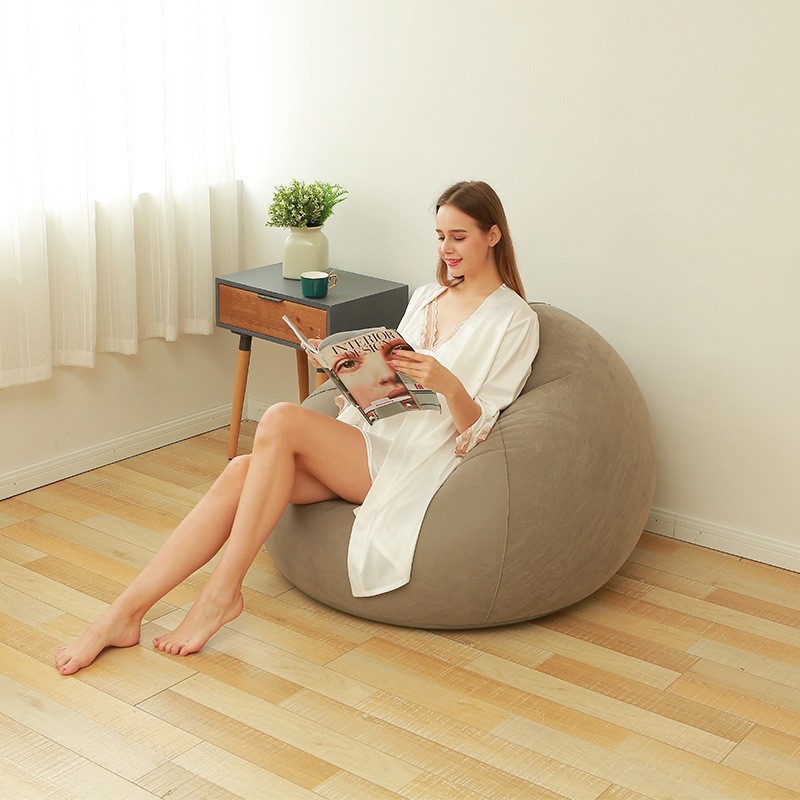 Picture of Factory supply flocking inflatable small apartment home single sofa lazy football sofa leisure entertainment stool