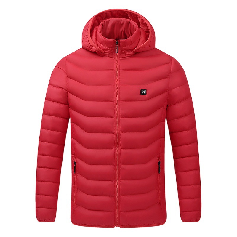 Cross-border single-control nine-zone manufacturers wholesale winter new constant temperature intelligent heating cotton-padded jacket youth leisure outdoor charging