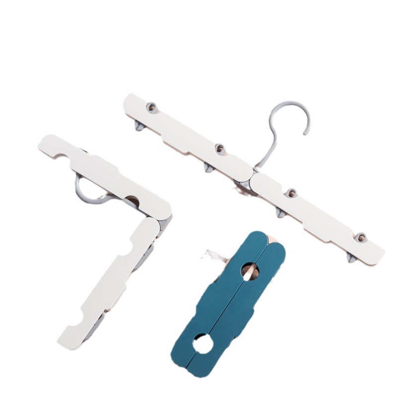 Travel folding hanger multi-functional travel non-slip clip hanger household clothes hanger travel dormitory drying socks artifact