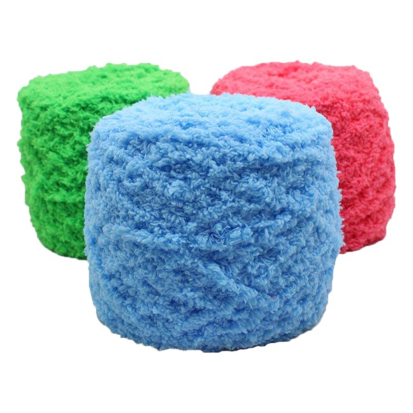Coral fleece towel line hand-woven scarf line three strands of thick baby sweater line manufacturers wholesale wool ball