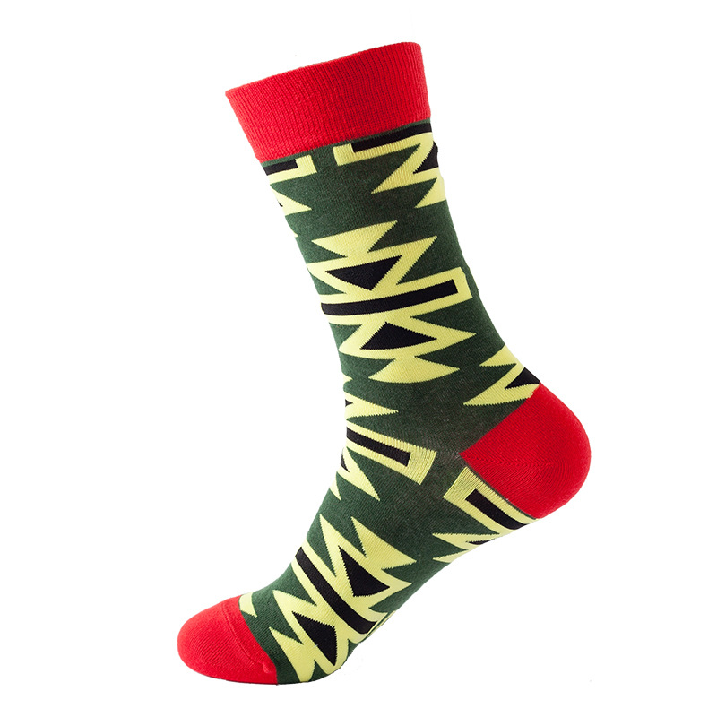 Picture of 2024 New Socks Women's Autumn and Winter European and American Hip-Hop Trendy Mid-Tube Socks Function Pattern Casual Cotton Socks Spot Wholesale