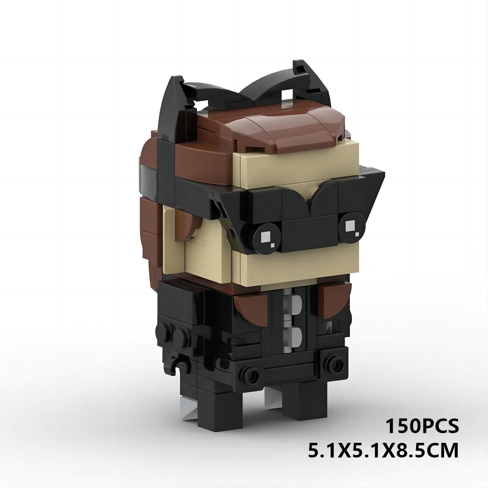 Picture of Domestic Building blocks MOC compatible with Lego cat girl square head small particles assembled toy brick birthday gift