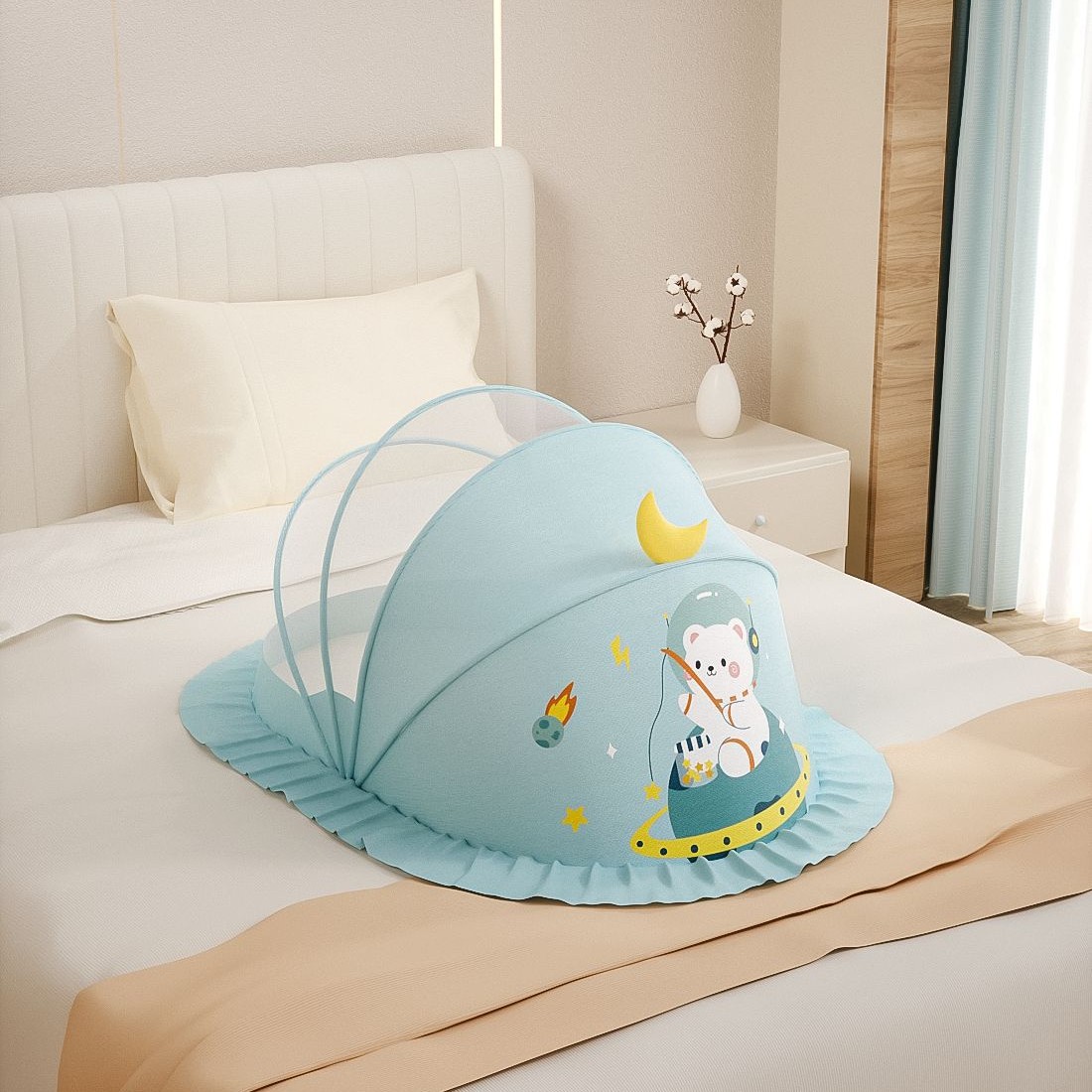 Picture of Cartoon Baby Mosquito Net Baby Small Bed Full Cover Yurt Children Foldable Universal Infant Mosquito Cover