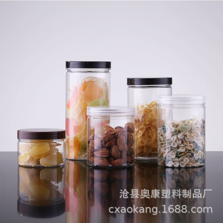 Picture of Spot 85 caliber plastic bottle with lid food grade pet honey bottle transparent sealed empty plastic jar