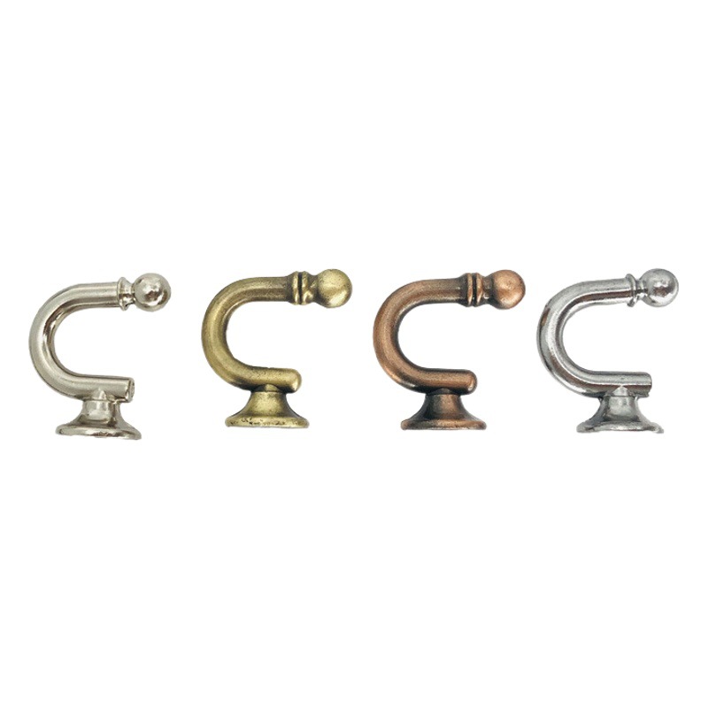 E type round head curtain wall hook close fixed small wall hook curtain hook zinc alloy curtain factory wholesale accessories