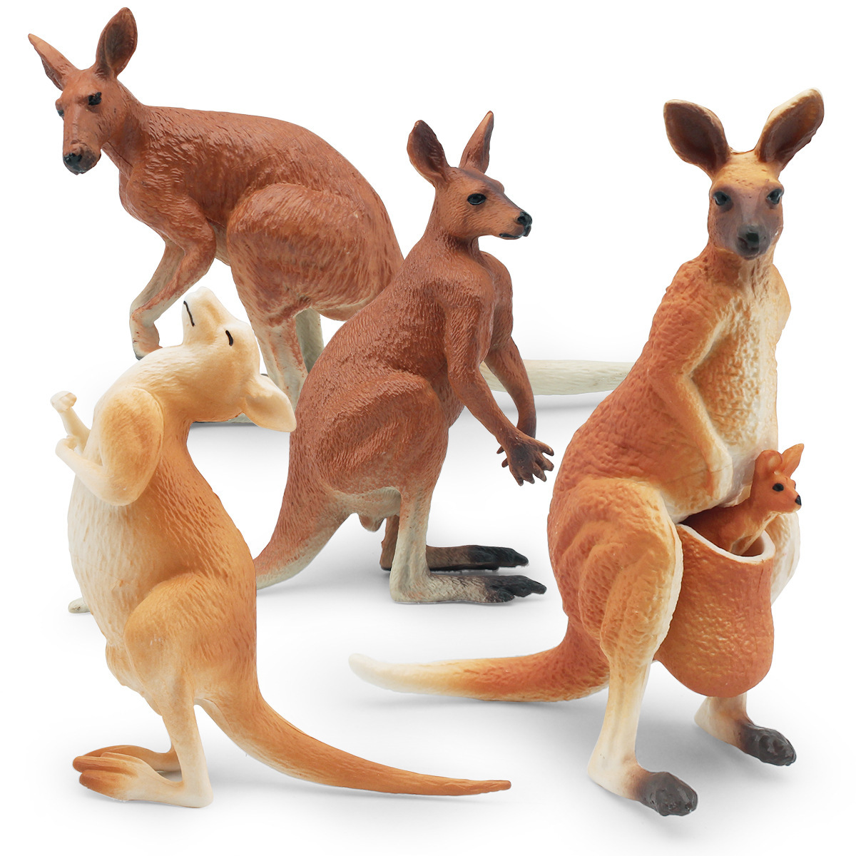 Cross-border simulation grassland mammals kangaroo model Australia Kangaroo mother and child decoration hand-made static ornaments