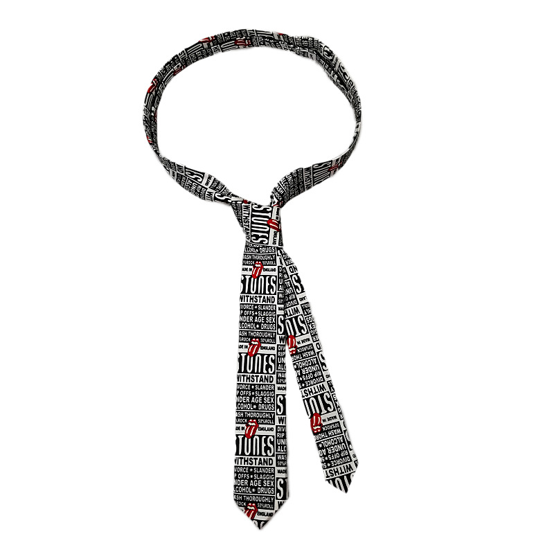 Picture of Zebra Leopard Print Love Poker Letters 5cm Matchinging Shirt Ins Student Tie Unisex Versatile Can Be Customized