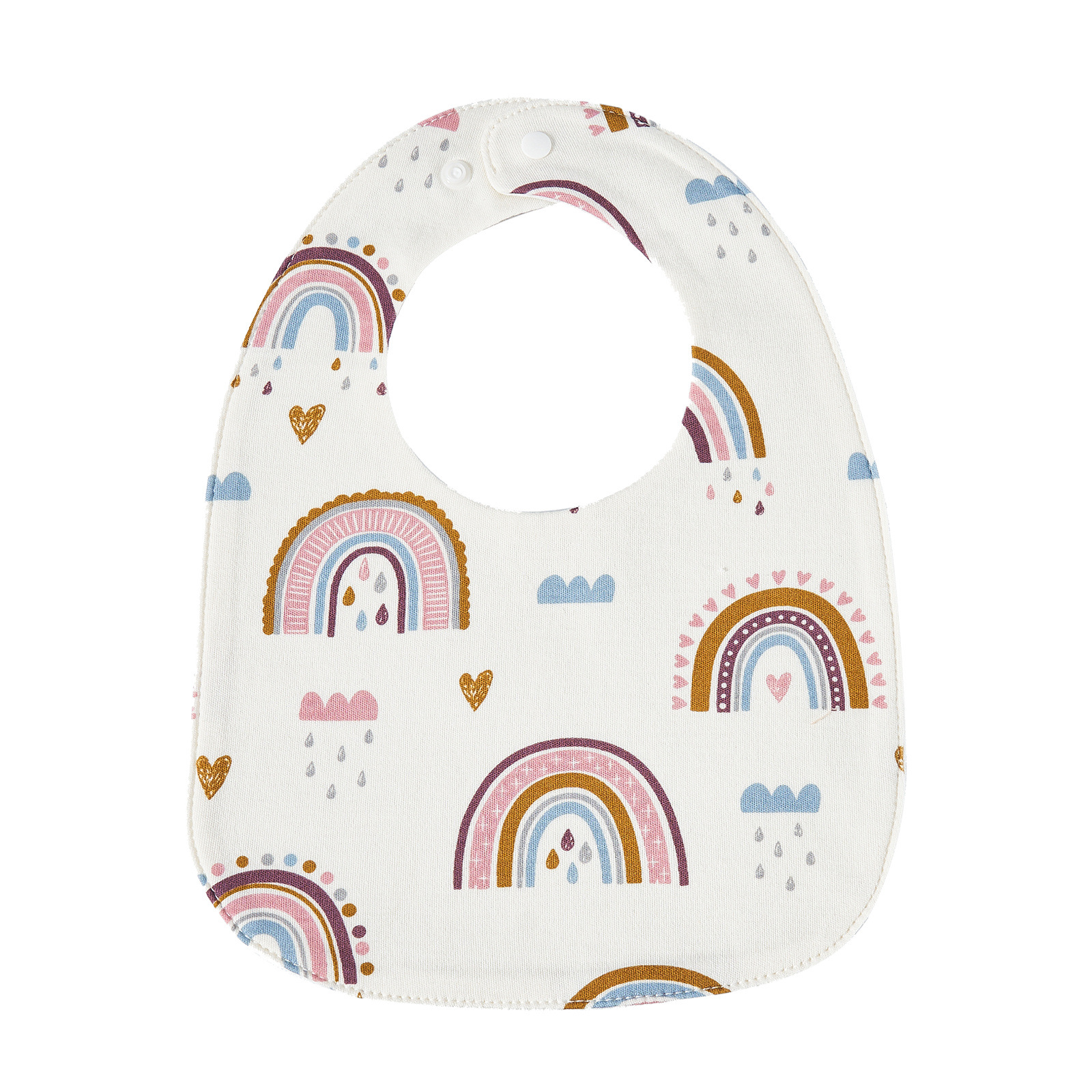 Picture of Yinmei baby waterproof bib U-shaped bib children's eating bib baby pure cotton waterproof spitting milk bib