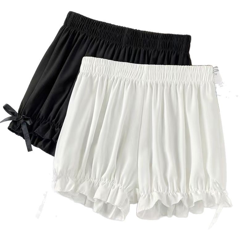 Picture of Pumpkin Pants Women's Summer Thin JK Safety Pants Anti-Light Leggings White Loose Lantern Insurance Shorts