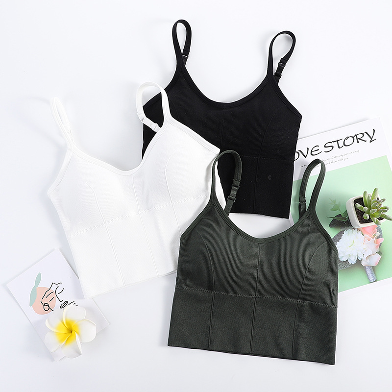 Picture of Kaka Large U-Shaped Beautiful Back Wrapped Chest Tube Top with Sling Without Steel Ring Push-Up Sports Bottoming Intimates Vest for Women