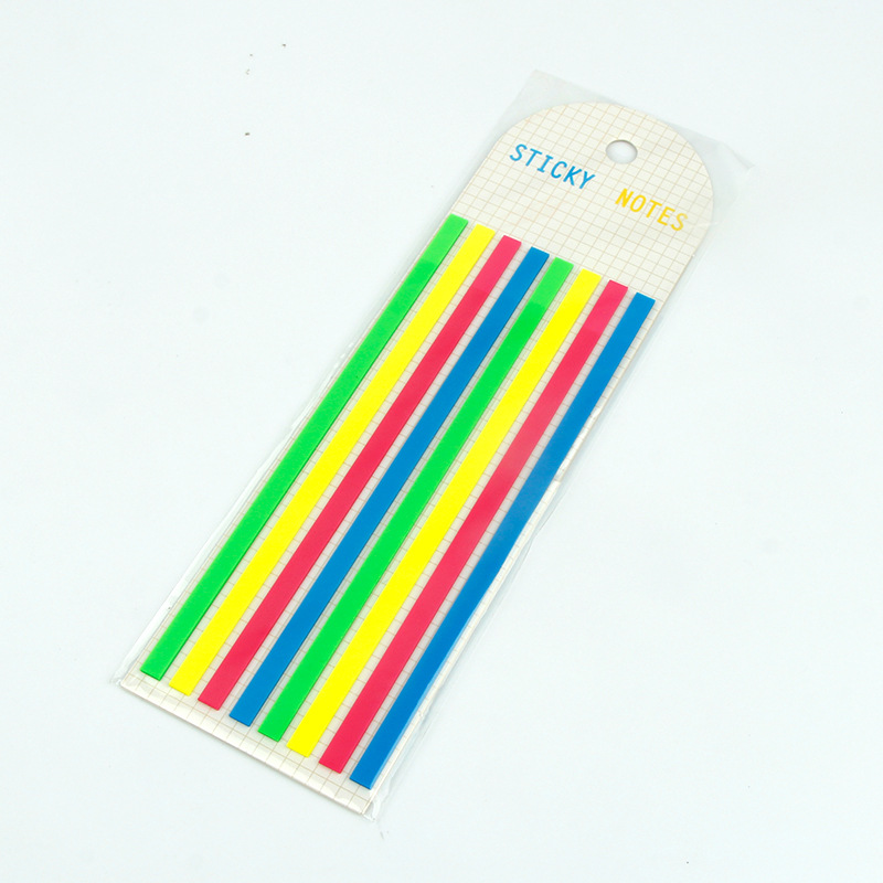 Picture of PET Extremely Slender Index Sticker Fluorescent Extended Waterproof Post-it Sticker Translucent Marker Sticker