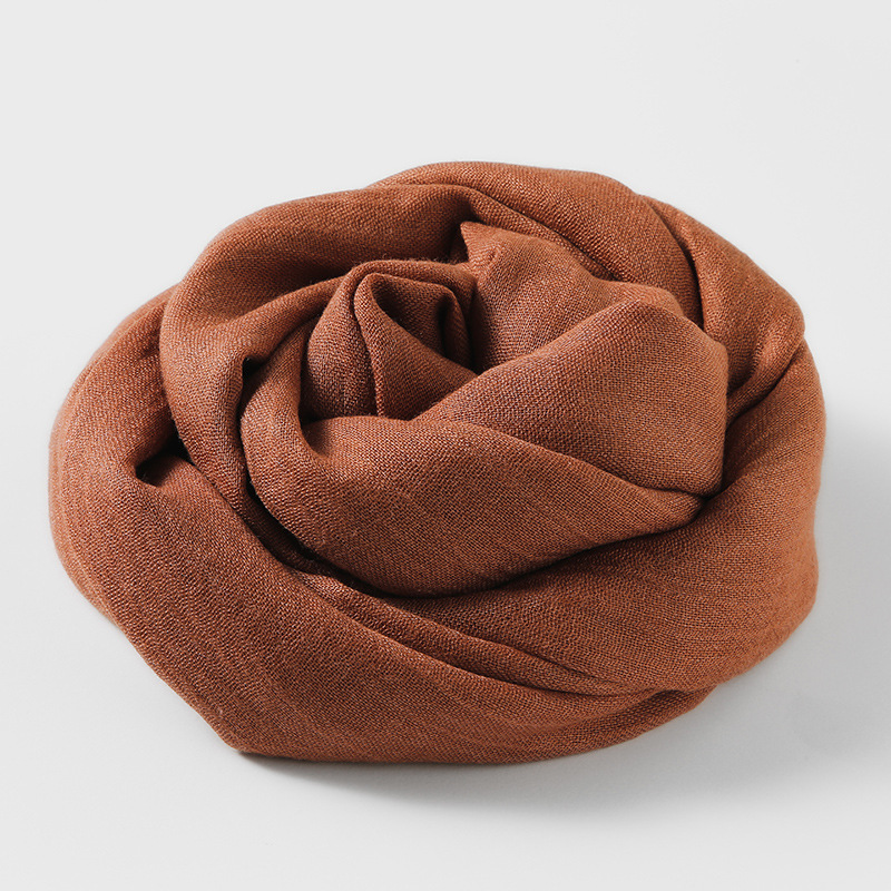 Picture of Solid Color Cotton and Linen Scarf Women's Artistic Sunscreen Scarf Scarf Beach Long Scarf Wholesale Japanese Scarf Advanced Sense