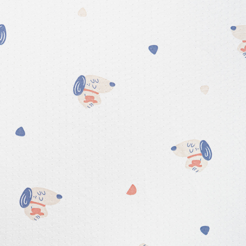 Picture of Cool Bamboo Fiber Fabric Jacquard Idea Fabric Cartoon Printed Baby Sweatshirt Short Sleeve Anti-mosquito Pants T-shirt Fabric