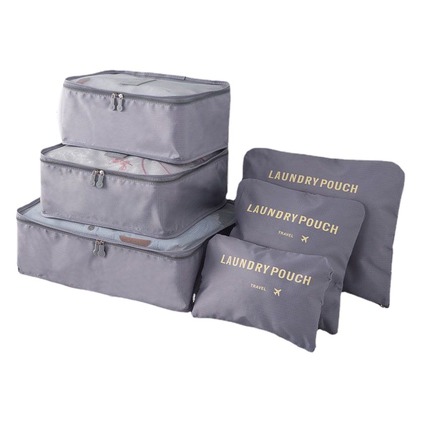 Creative Travel Storage Bag Six-Piece Set Suitcase Clothing Organizer Bag Clothing Luggage Bag 6-Piece Set Storage