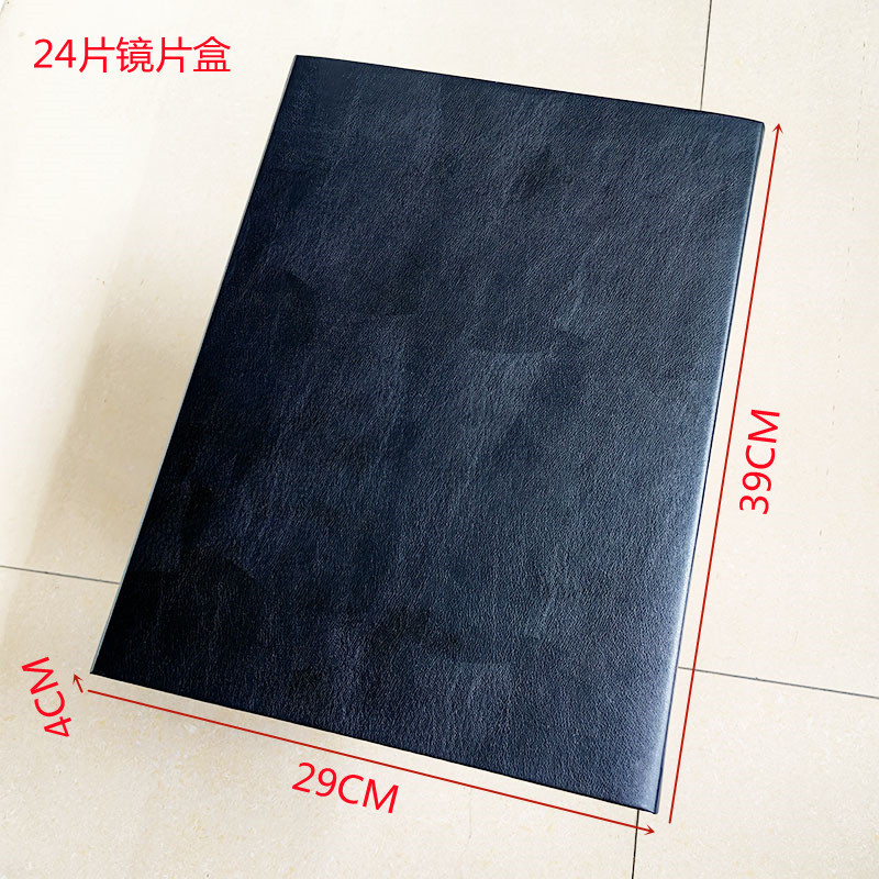 Picture of Spot wholesale black PU leather Optical sunglasses lens storage box 12 24 display box white EV
