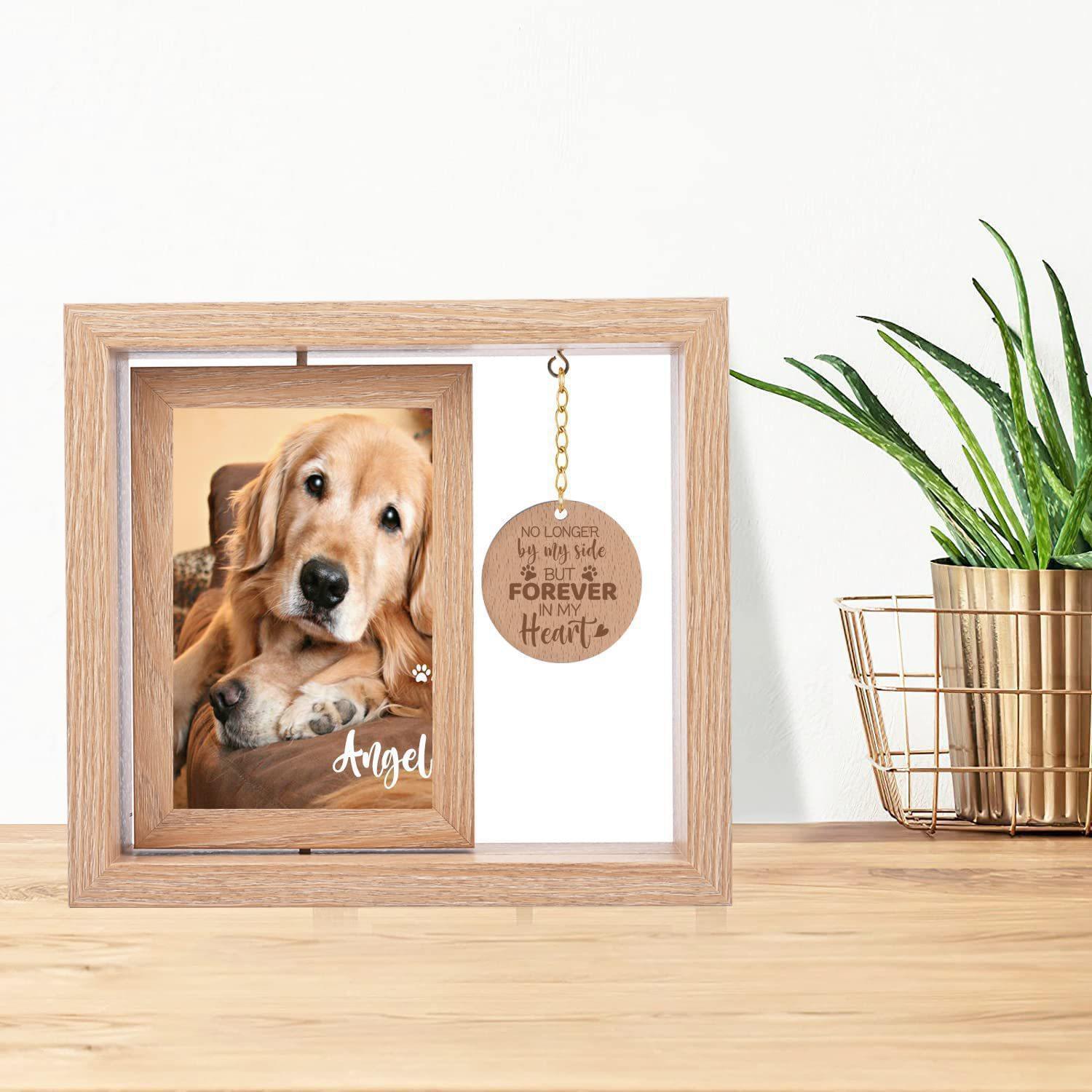 Picture of Cross-border Wooden Photo Frame Postcard Photo Solid Wood Photo Frame Rotatable Desktop Ornaments Pet Memorial Photo Frame